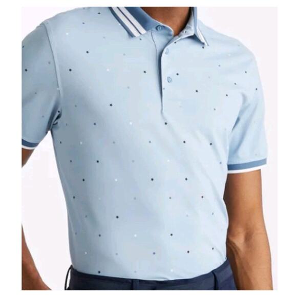 NWT G/FORE mini Stars Banded Sleeve Tech Pique Performance Golf Polo sz XL - Picture 1 of 12